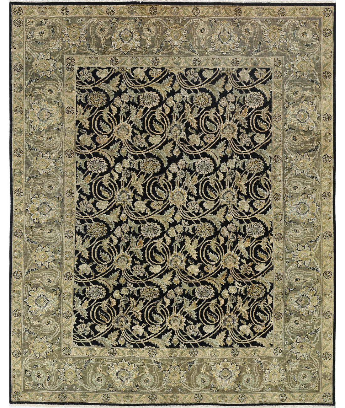 Ziegler 7'10'' X 9'10'' Hand-Knotted Wool Rug 7'10'' x 9'10'' (235 X 295) / Black / N/A