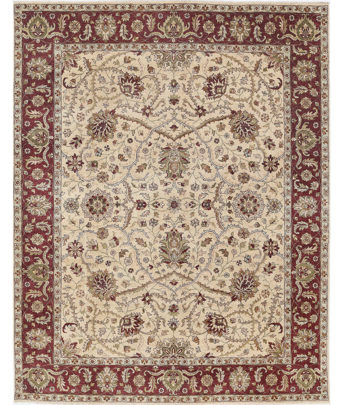 Ziegler 8'1'' X 10'3'' Hand-Knotted Wool Rug 8'1'' x 10'3'' (243 X 308) / Ivory / N/A