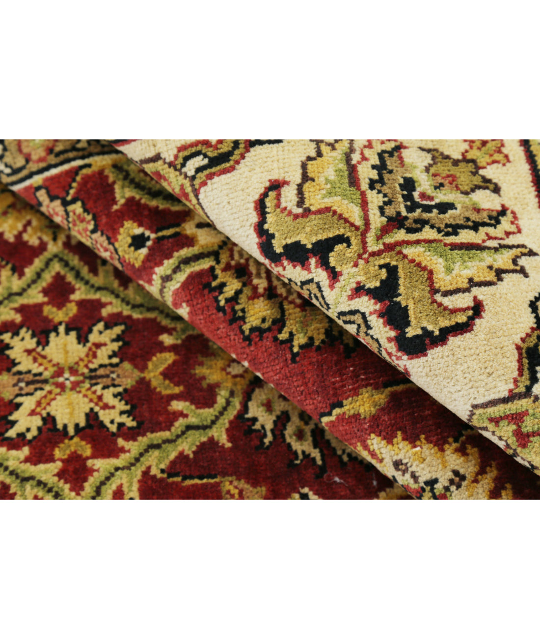 Ziegler 9'0'' X 11'11'' Hand-Knotted Wool Rug 9'0'' x 11'11'' (270 X 358) / Burgundy / Ivory