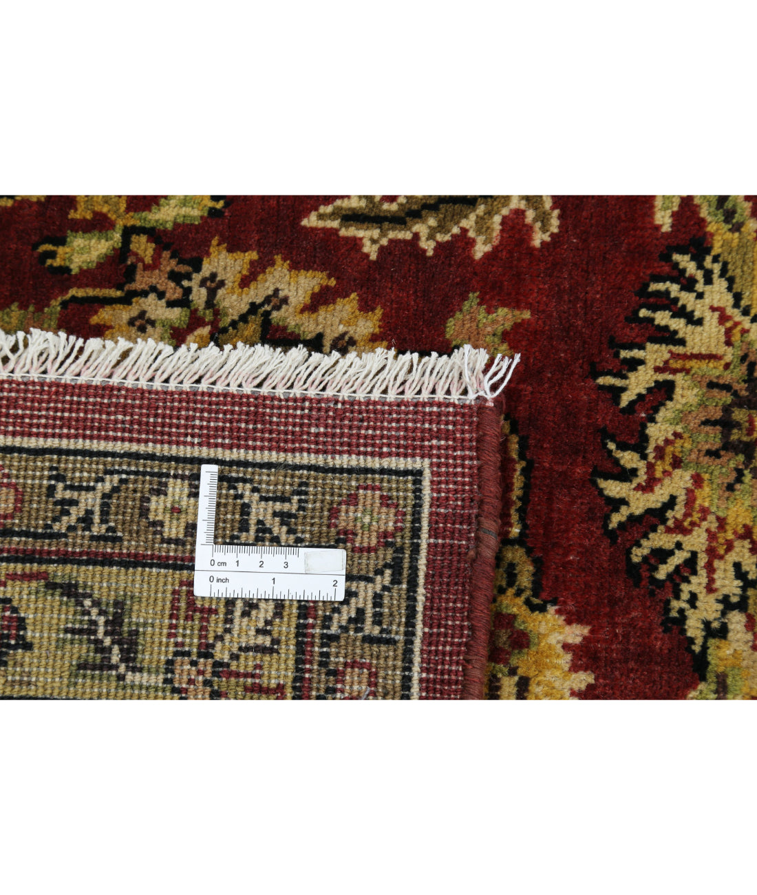 Ziegler 9'0'' X 11'11'' Hand-Knotted Wool Rug 9'0'' x 11'11'' (270 X 358) / Burgundy / Ivory