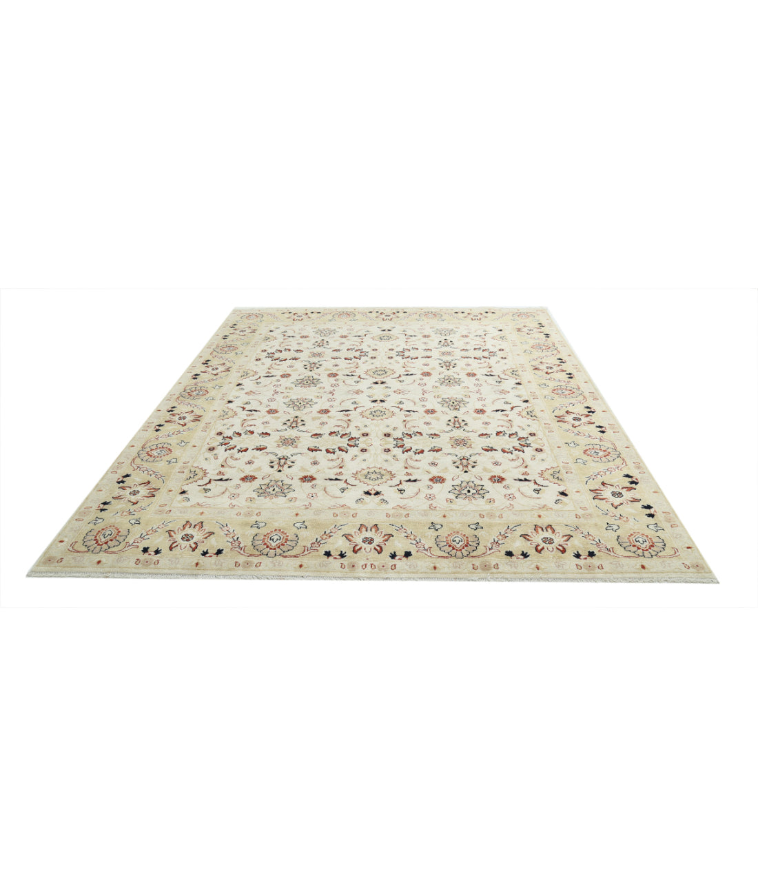 Ziegler 7'11'' X 9'7'' Hand-Knotted Wool Rug 7'11'' x 9'7'' (238 X 288) / Ivory / N/A