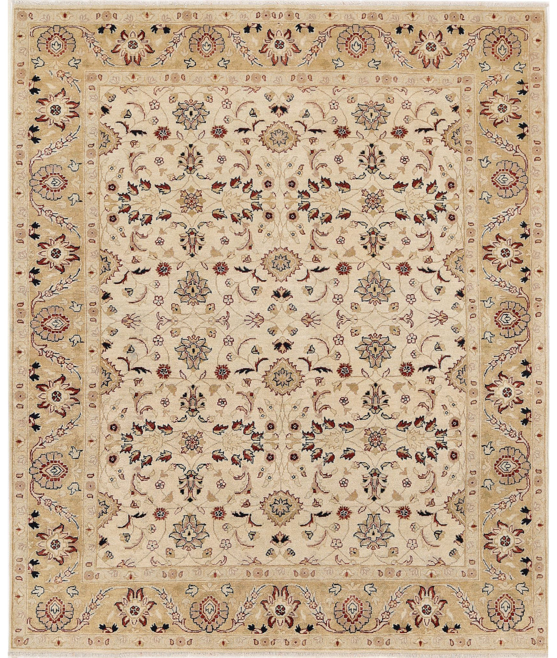 Ziegler 7'11'' X 9'7'' Hand-Knotted Wool Rug 7'11'' x 9'7'' (238 X 288) / Ivory / N/A