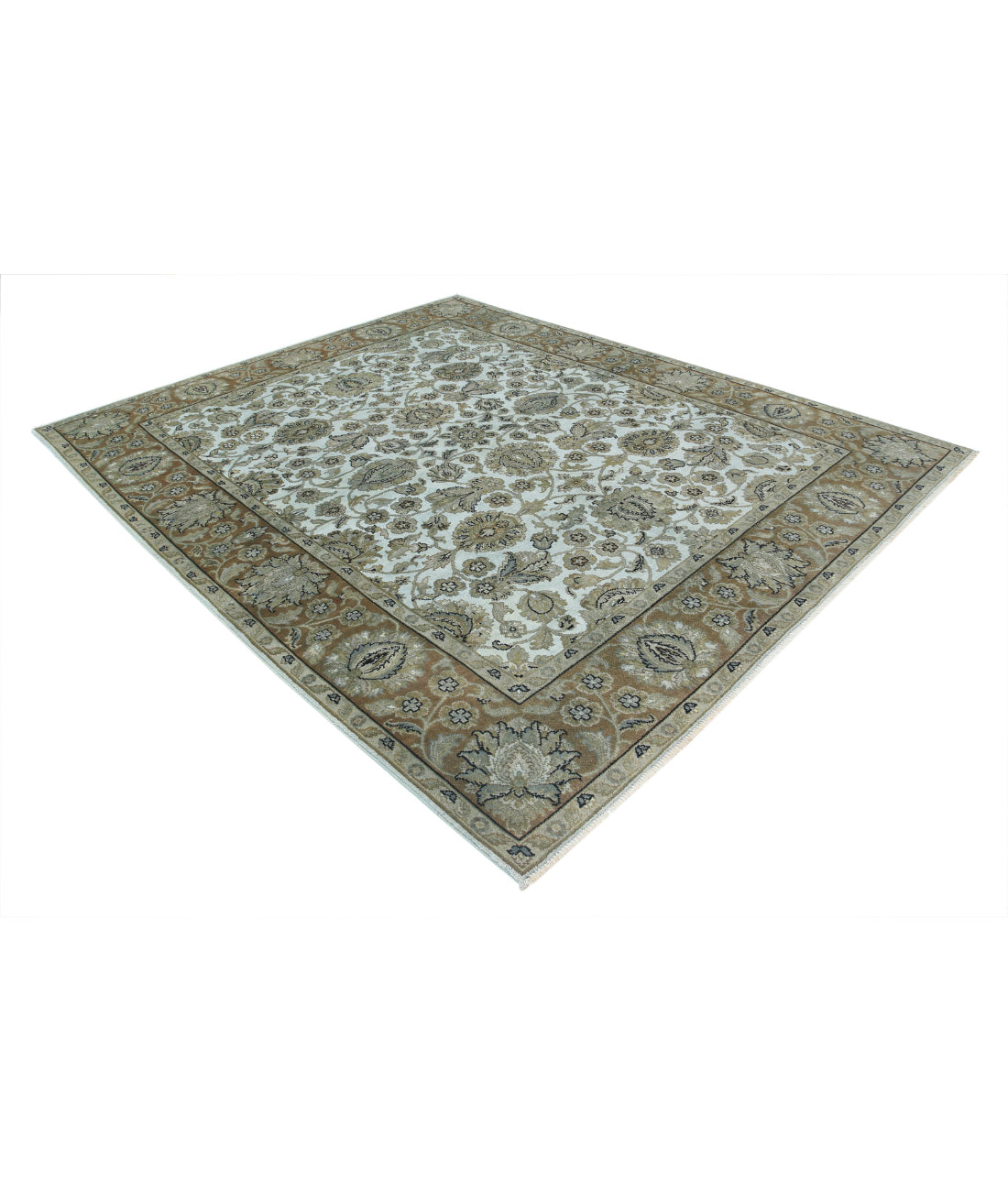 Ziegler 7'10'' X 9'6'' Hand-Knotted Wool Rug 7'10'' x 9'6'' (235 X 285) / Blue / Tan