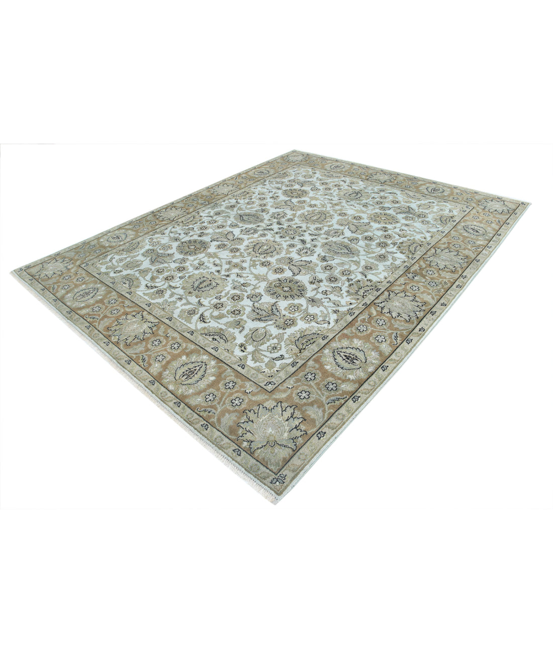 Ziegler 7'10'' X 9'6'' Hand-Knotted Wool Rug 7'10'' x 9'6'' (235 X 285) / Blue / Tan