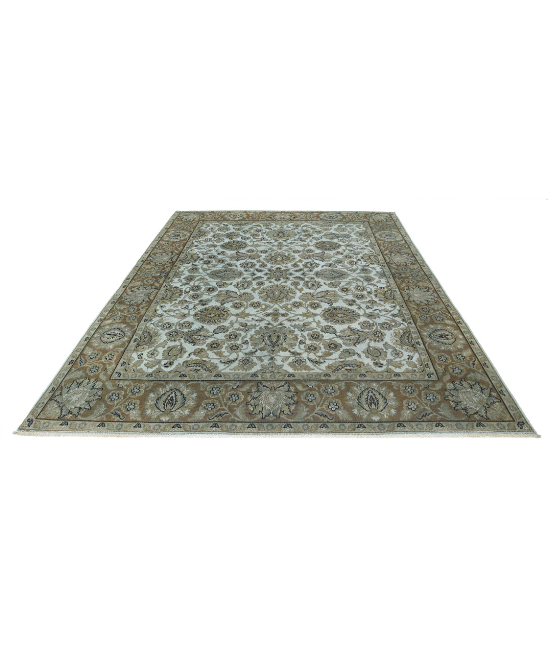 Ziegler 7'10'' X 9'6'' Hand-Knotted Wool Rug 7'10'' x 9'6'' (235 X 285) / Blue / Tan