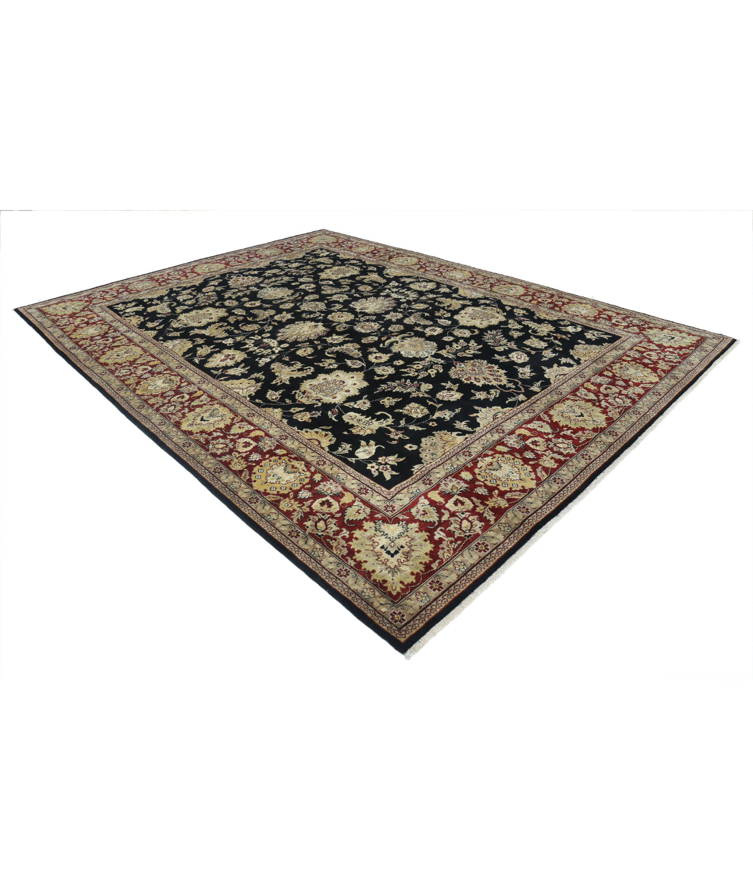 Ziegler 9'0'' X 11'11'' Hand-Knotted Wool Rug 9'0'' x 11'11'' (270 X 358) / Black / N/A