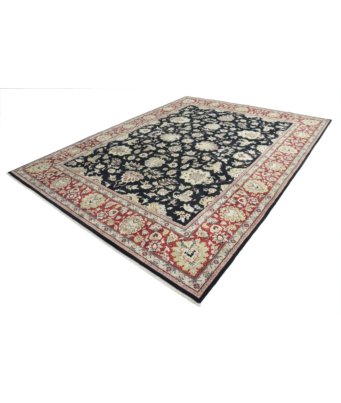 Ziegler 9'0'' X 11'11'' Hand-Knotted Wool Rug 9'0'' x 11'11'' (270 X 358) / Black / N/A