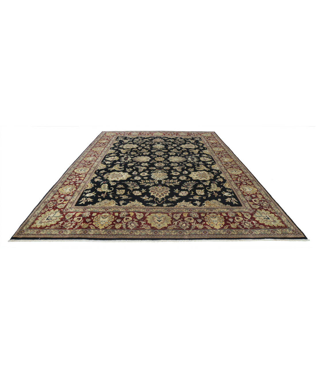 Ziegler 9'0'' X 11'11'' Hand-Knotted Wool Rug 9'0'' x 11'11'' (270 X 358) / Black / N/A