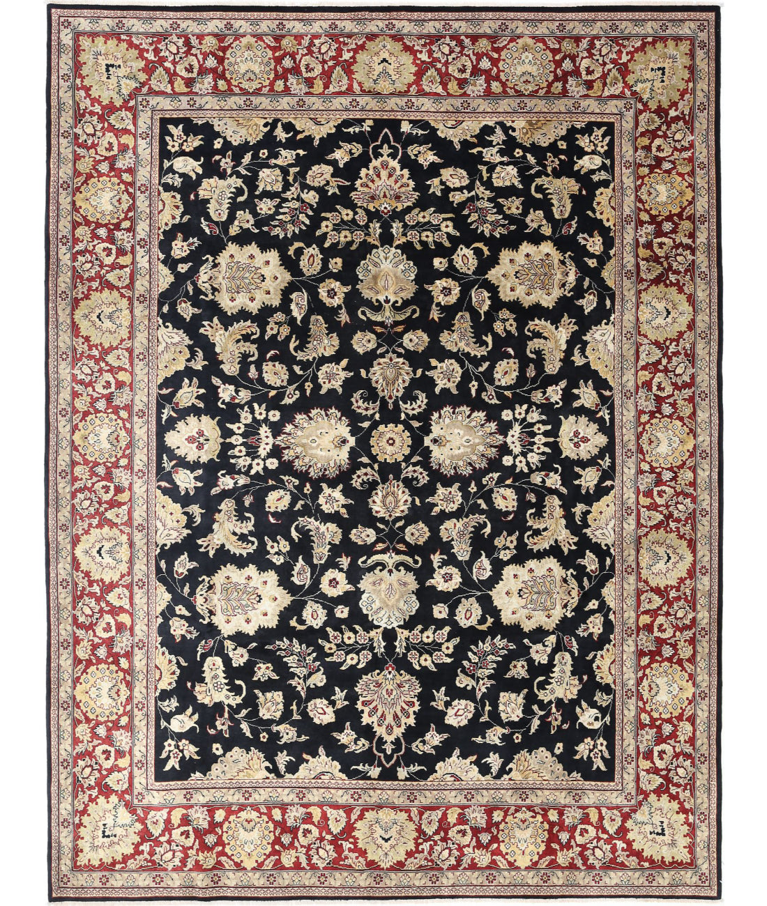 Ziegler 9'0'' X 11'11'' Hand-Knotted Wool Rug 9'0'' x 11'11'' (270 X 358) / Black / N/A