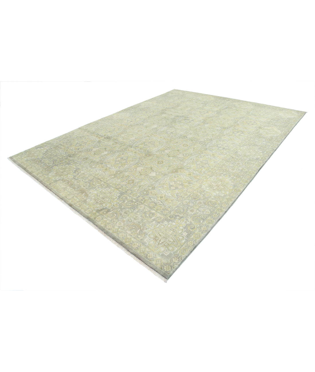 Ziegler 8'9'' X 11'8'' Hand-Knotted Wool Rug 8'9'' x 11'8'' (263 X 350) / Grey / Gold