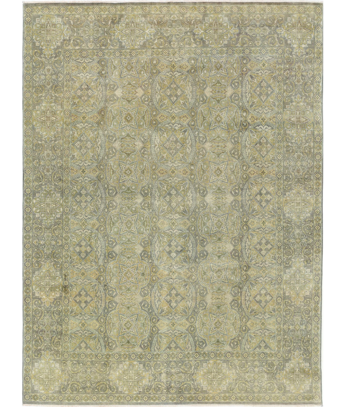 Ziegler 8'9'' X 11'8'' Hand-Knotted Wool Rug 8'9'' x 11'8'' (263 X 350) / Grey / Gold