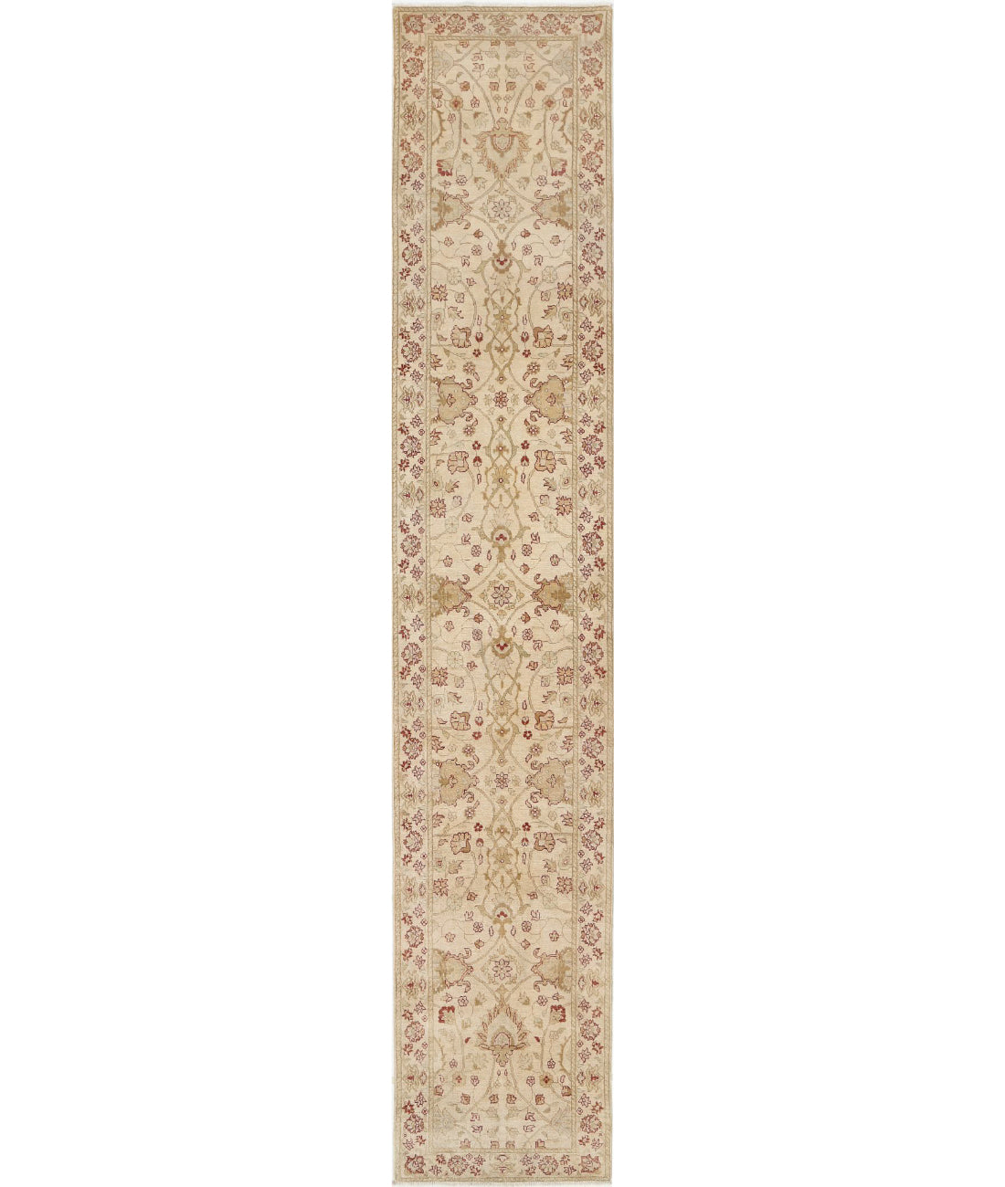 Ziegler 2'6'' X 13'10'' Hand-Knotted Wool Rug 2'6'' x 13'10'' (75 X 415) / Ivory / N/A