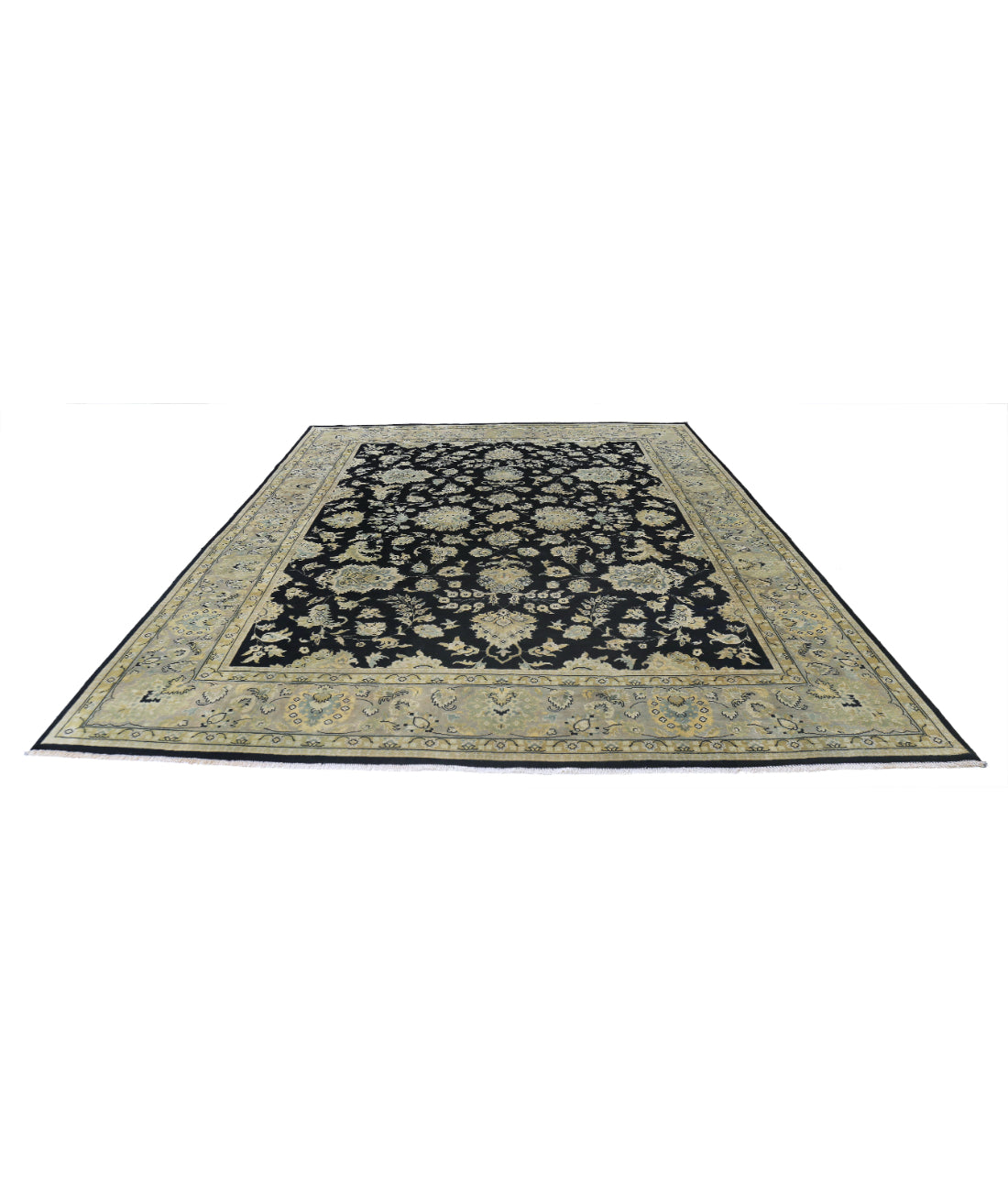 Ziegler 9'0'' X 11'9'' Hand-Knotted Wool Rug 9'0'' x 11'9'' (270 X 353) / Black / N/A