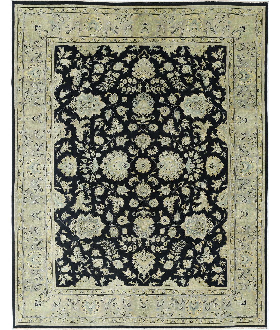 Ziegler 9'0'' X 11'9'' Hand-Knotted Wool Rug 9'0'' x 11'9'' (270 X 353) / Black / N/A