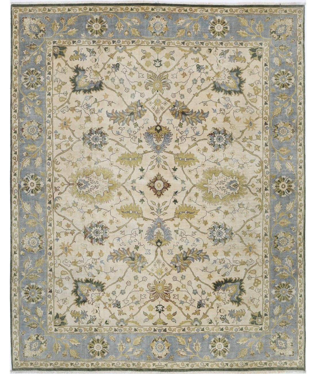 Ziegler 7'8'' X 9'8'' Hand-Knotted Wool Rug 7'8'' x 9'8'' (230 X 290) / Ivory / N/A