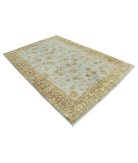 Ziegler 5'10'' X 8'6'' Hand-Knotted Wool Rug 5'10'' x 8'6'' (175 X 255) / Blue / Taupe