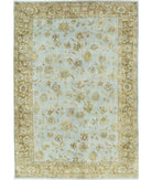 Ziegler 5'10'' X 8'6'' Hand-Knotted Wool Rug 5'10'' x 8'6'' (175 X 255) / Blue / Taupe