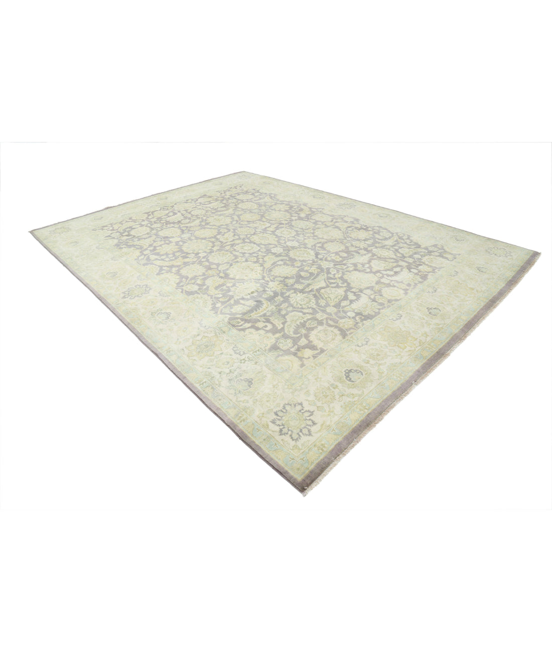 Ziegler 8'10'' X 11'10'' Hand-Knotted Wool Rug 8'10'' x 11'10'' (265 X 355) / Lilac / Ivory