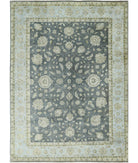 Ziegler 9'10'' X 13'9'' Hand-Knotted Wool Rug 9'10'' x 13'9'' (295 X 413) / Grey / Blue