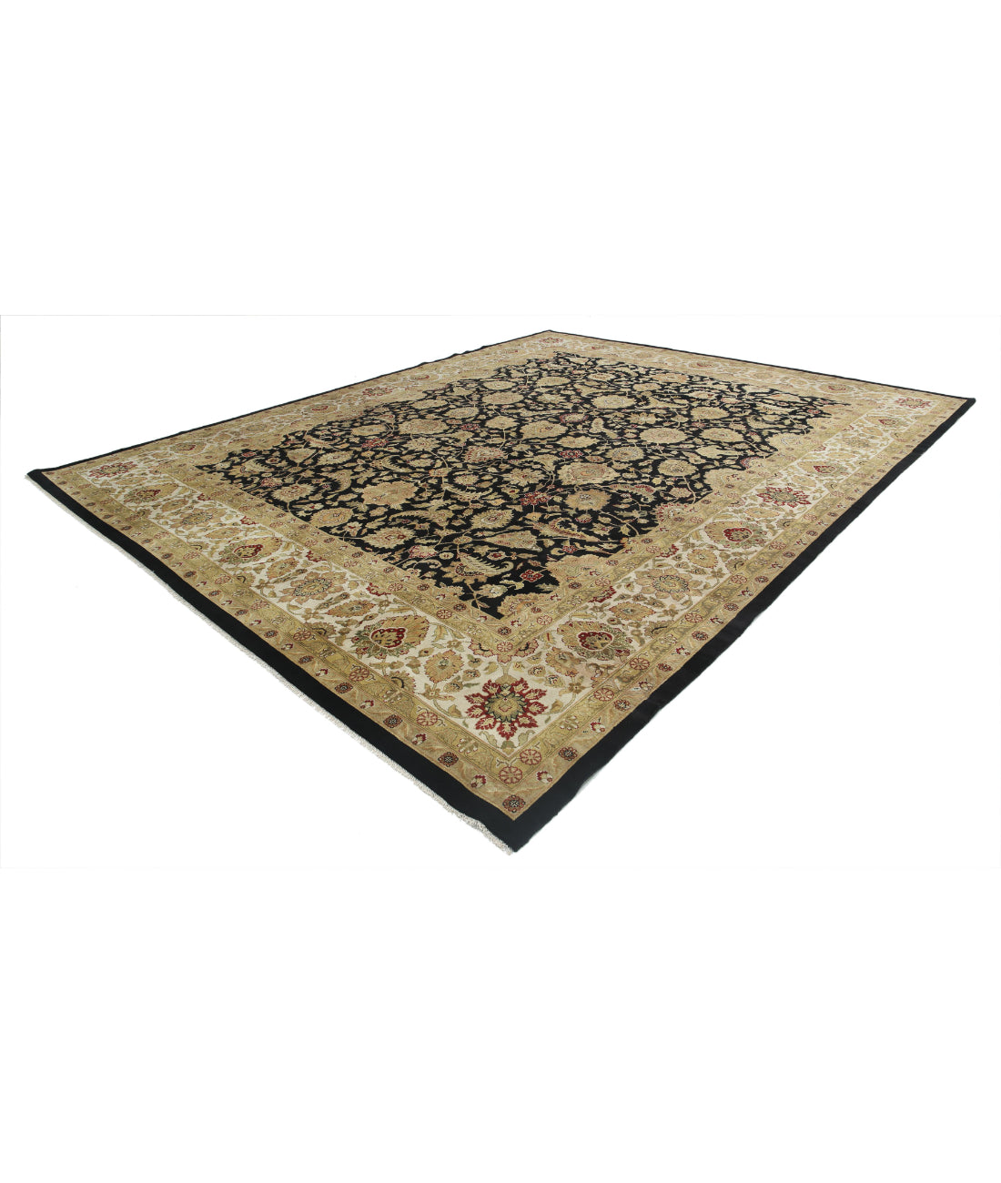 Ziegler 11'9'' X 14'9'' Hand-Knotted Wool Rug 11'9'' x 14'9'' (353 X 443) / Black / N/A