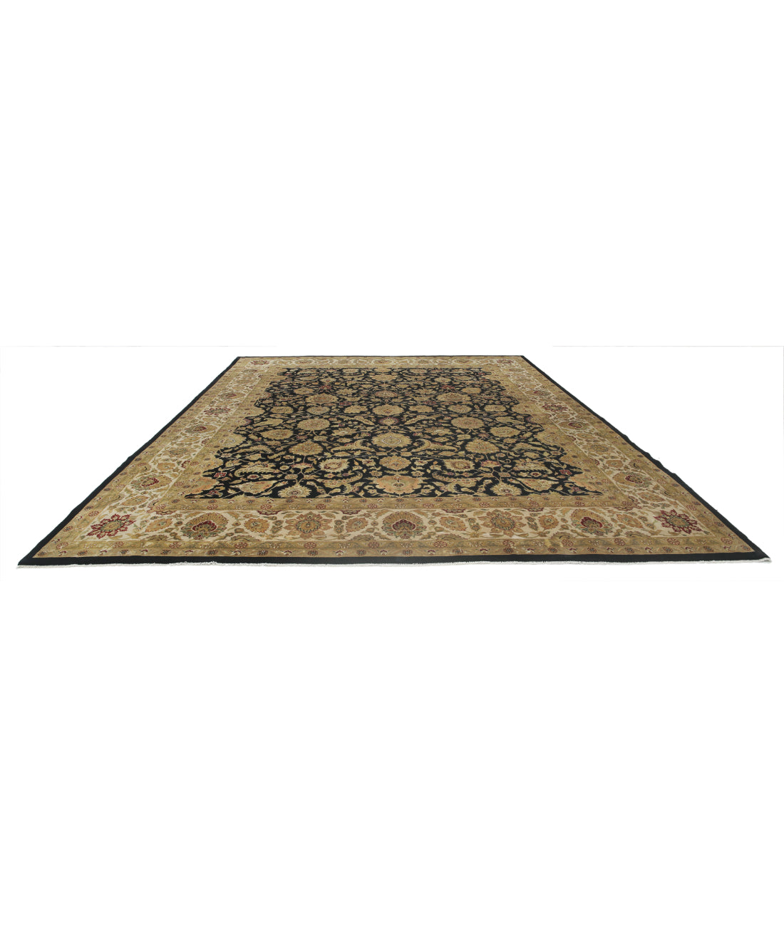 Ziegler 11'9'' X 14'9'' Hand-Knotted Wool Rug 11'9'' x 14'9'' (353 X 443) / Black / N/A