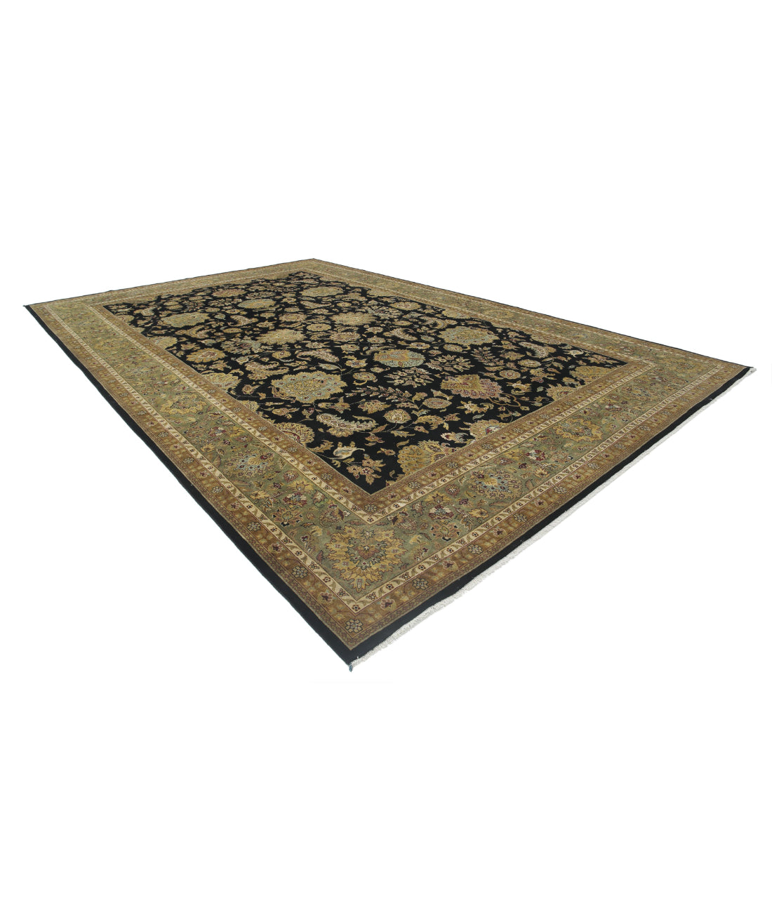 Ziegler 11'10'' X 18'3'' Hand-Knotted Wool Rug 11'10'' x 18'3'' (355 X 548) / Black / N/A