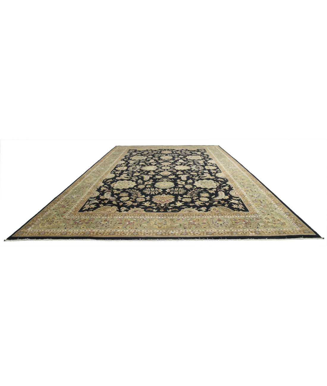 Ziegler 11'10'' X 18'3'' Hand-Knotted Wool Rug 11'10'' x 18'3'' (355 X 548) / Black / N/A