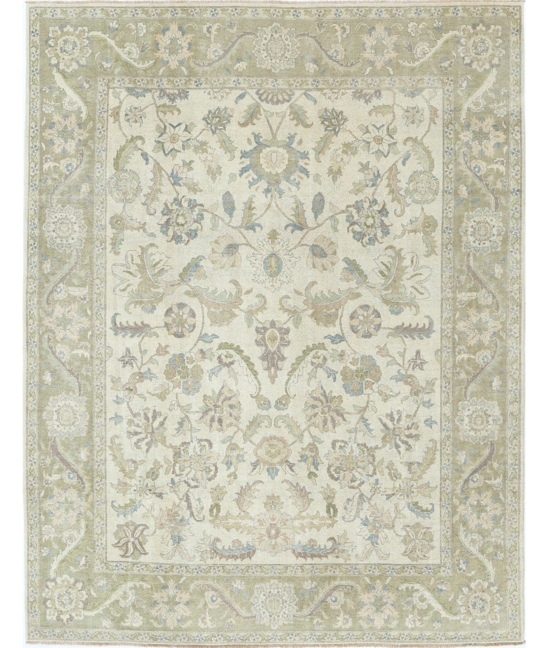 Ziegler 8'0'' X 10'2'' Hand-Knotted Wool Rug 8'0'' x 10'2'' (240 X 305) / Ivory / N/A