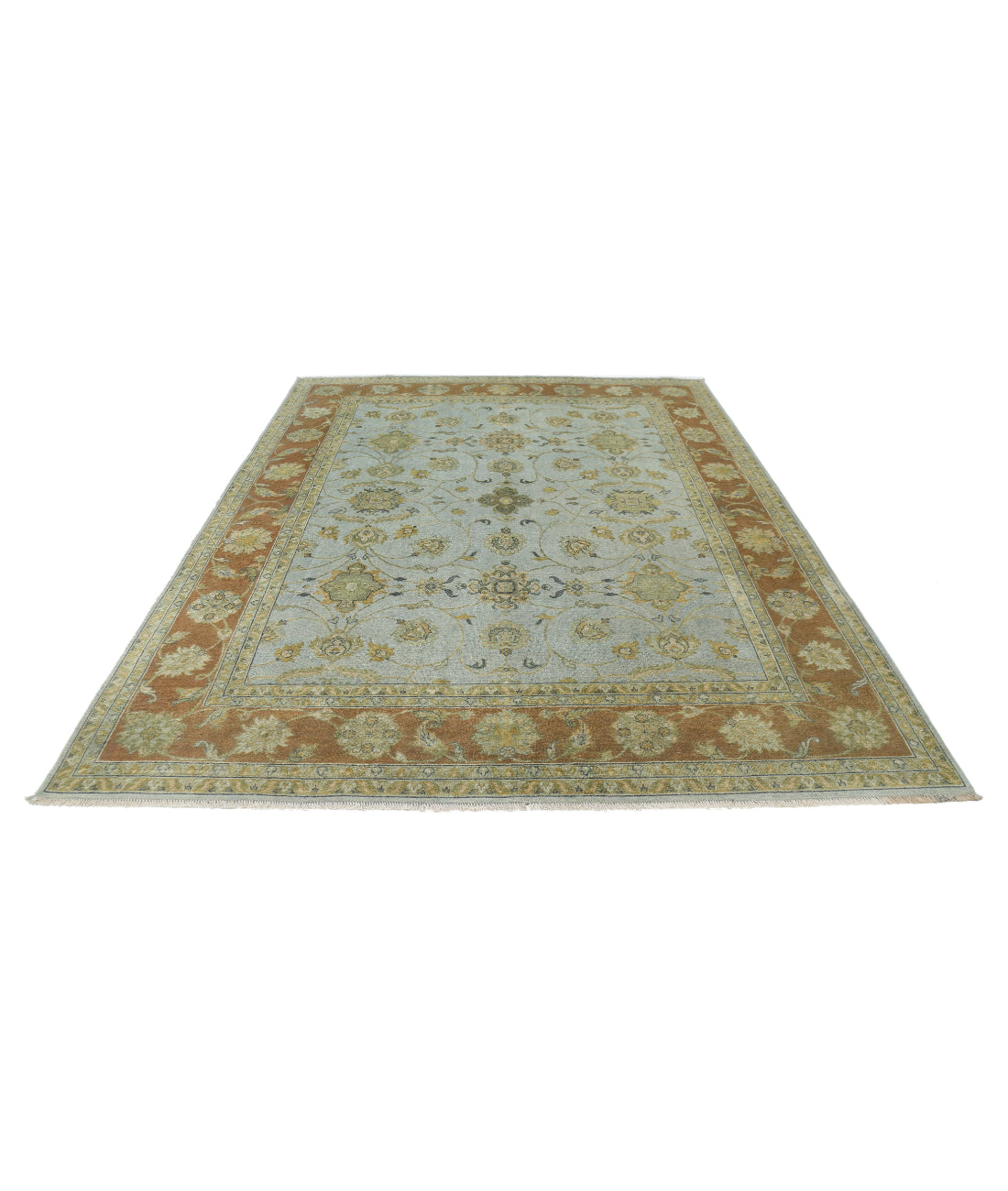 Ziegler 7'9'' X 9'11'' Hand-Knotted Wool Rug 7'9'' x 9'11'' (233 X 298) / Blue / N/A