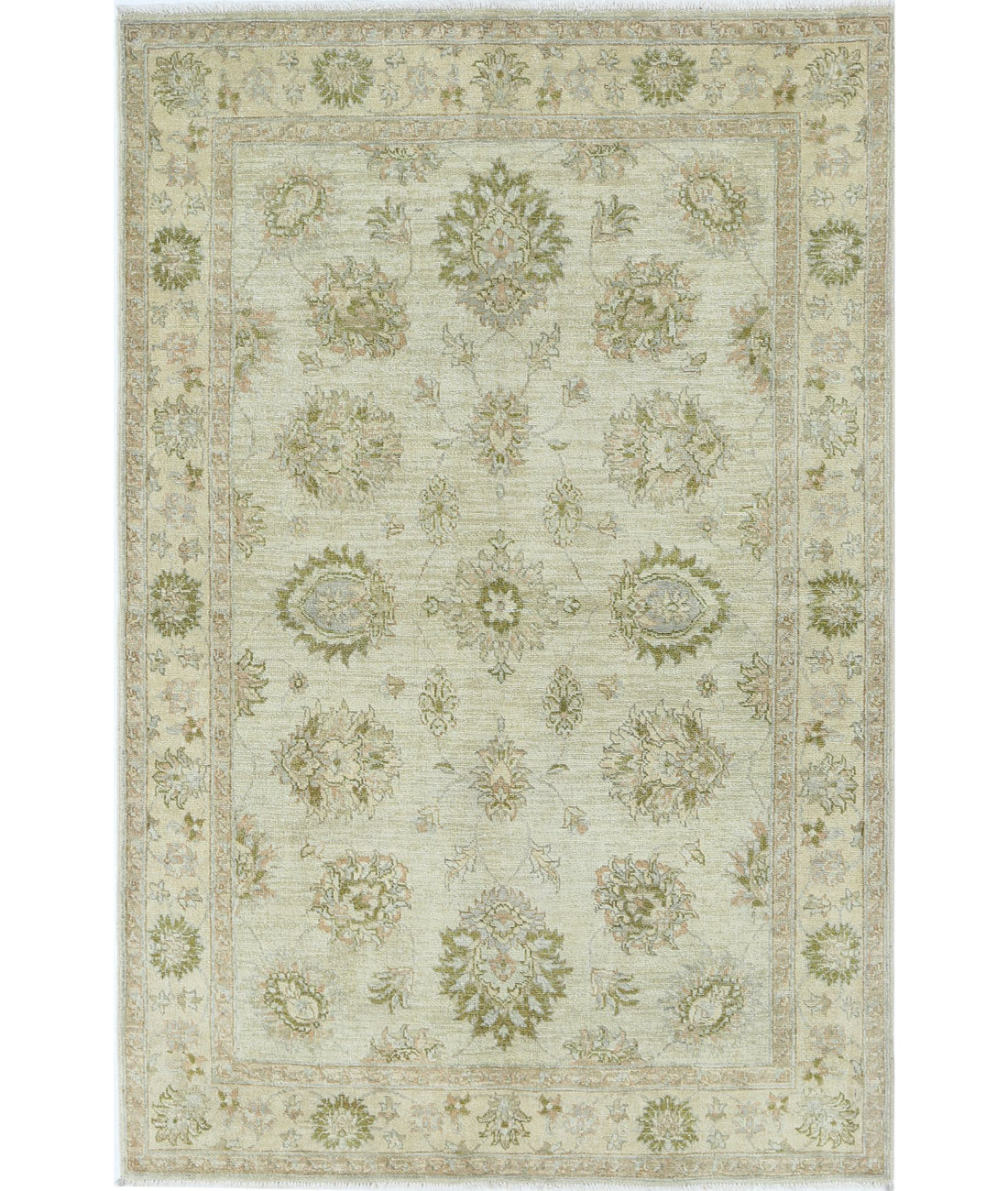 Ziegler 3'11'' X 5'11'' Hand-Knotted Wool Rug 3'11'' x 5'11'' (118 X 178) / Ivory / N/A