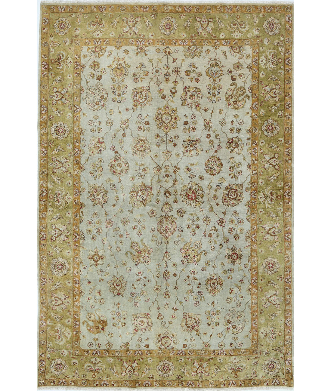 Ziegler 5'9'' X 8'9'' Hand-Knotted Wool Rug 5'9'' x 8'9'' (173 X 263) / Blue / Green