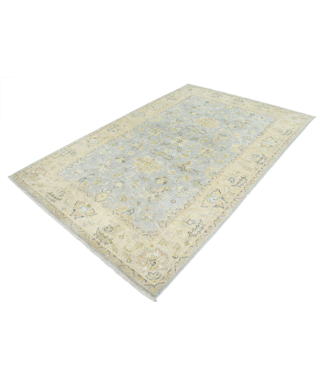 Ziegler 5'5'' X 8'3'' Hand-Knotted Wool Rug 5'5'' x 8'3'' (163 X 248) / Blue / N/A