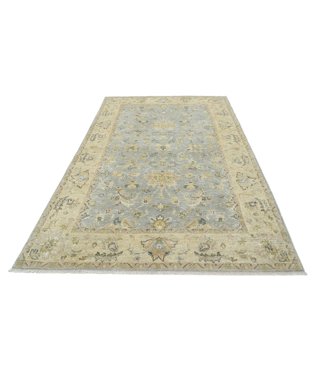 Ziegler 5'5'' X 8'3'' Hand-Knotted Wool Rug 5'5'' x 8'3'' (163 X 248) / Blue / N/A