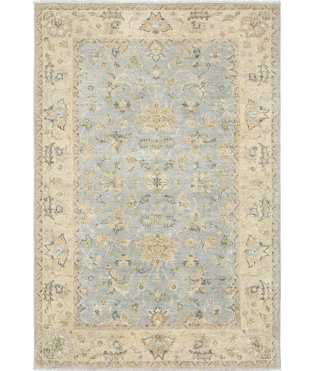 Ziegler 5'5'' X 8'3'' Hand-Knotted Wool Rug 5'5'' x 8'3'' (163 X 248) / Blue / N/A