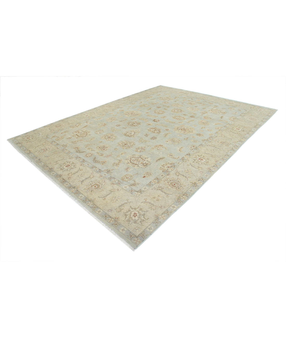 Ziegler 8'8'' X 11'9'' Hand-Knotted Wool Rug 8'8'' x 11'9'' (260 X 353) / Blue / Ivory