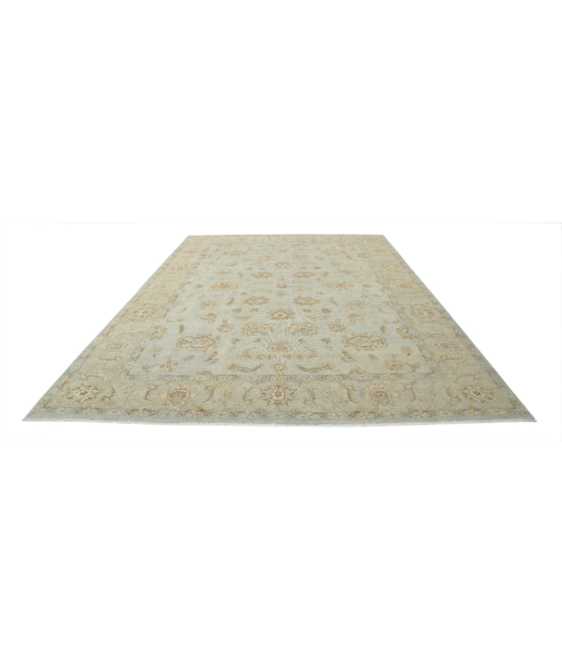 Ziegler 8'8'' X 11'9'' Hand-Knotted Wool Rug 8'8'' x 11'9'' (260 X 353) / Blue / Ivory