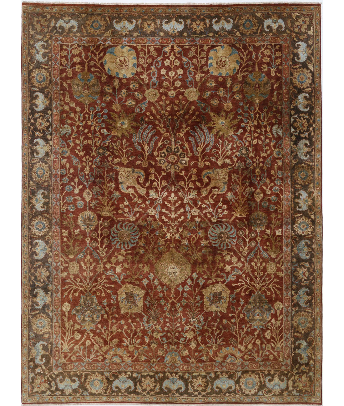 Ziegler 8'10'' X 11'9'' Hand-Knotted Wool Rug 8'10'' x 11'9'' (265 X 353) / Rust / N/A