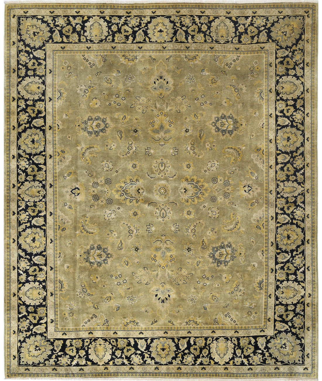 Ziegler 7'9'' X 9'4'' Hand-Knotted Wool Rug 7'9'' x 9'4'' (233 X 280) / Green / Black