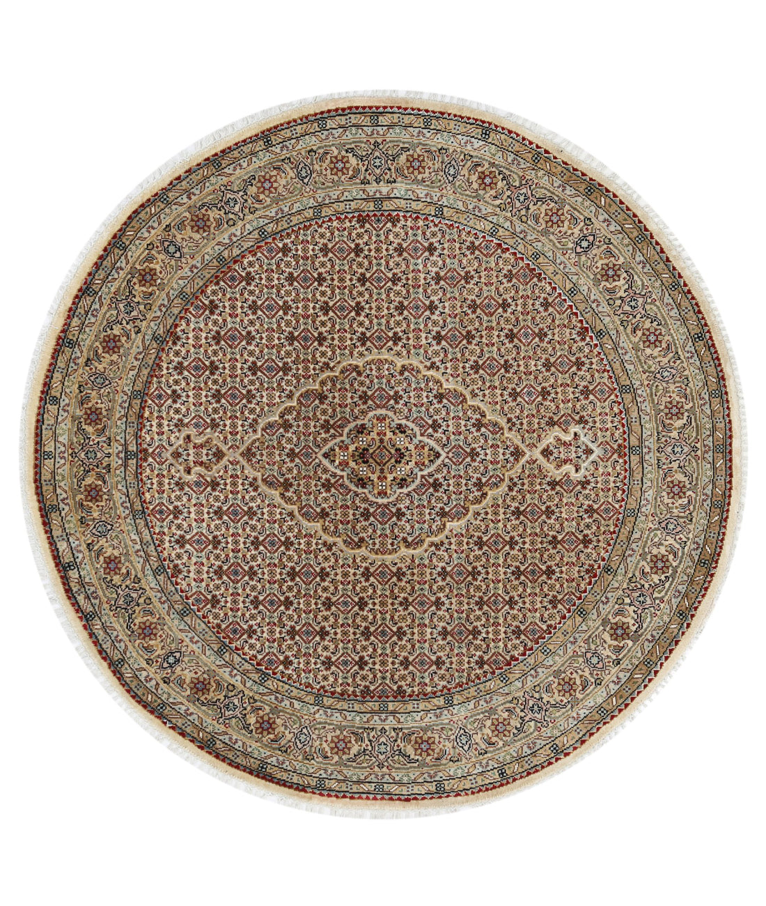 Ziegler 4'11'' X 4'11'' Hand-Knotted Wool Rug 4'11'' x 4'11'' (148 X 148) / Beige / N/A