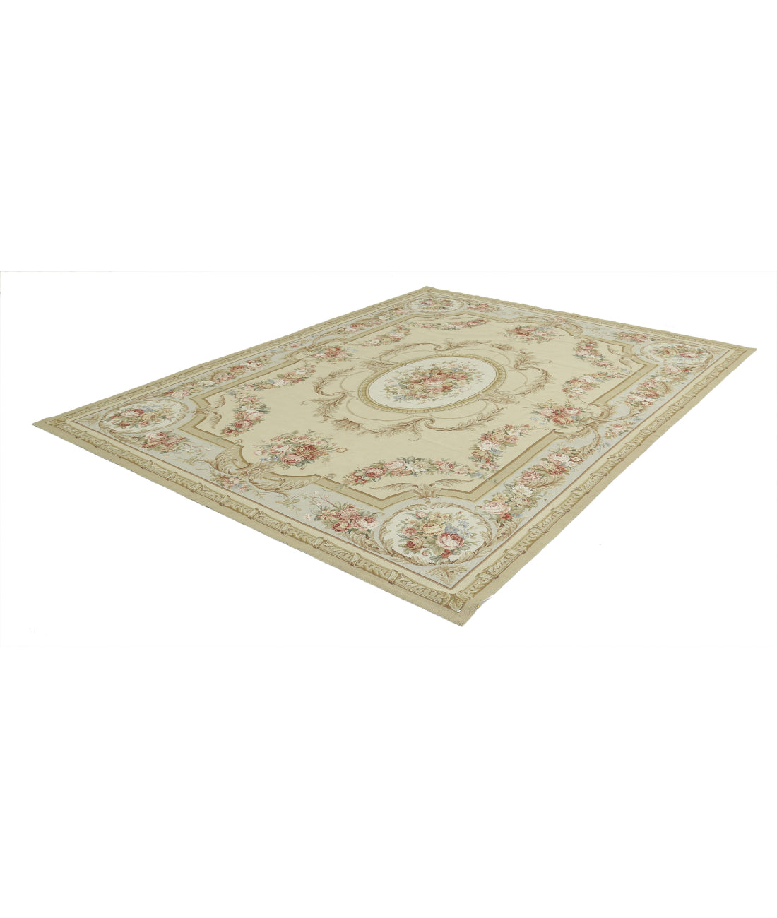 Ziegler 8'11'' X 11'7'' Hand-Knotted Wool Rug 8'11'' x 11'7'' (268 X 348) / Ivory / N/A