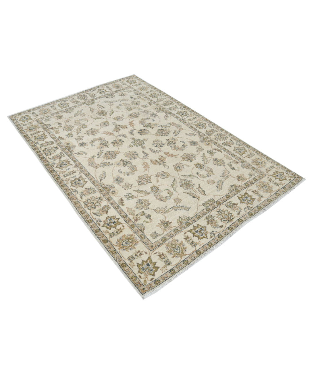 Ziegler 4'4'' X 6'5'' Hand-Knotted Wool Rug 4'4'' x 6'5'' (130 X 193) / Beige / N/A