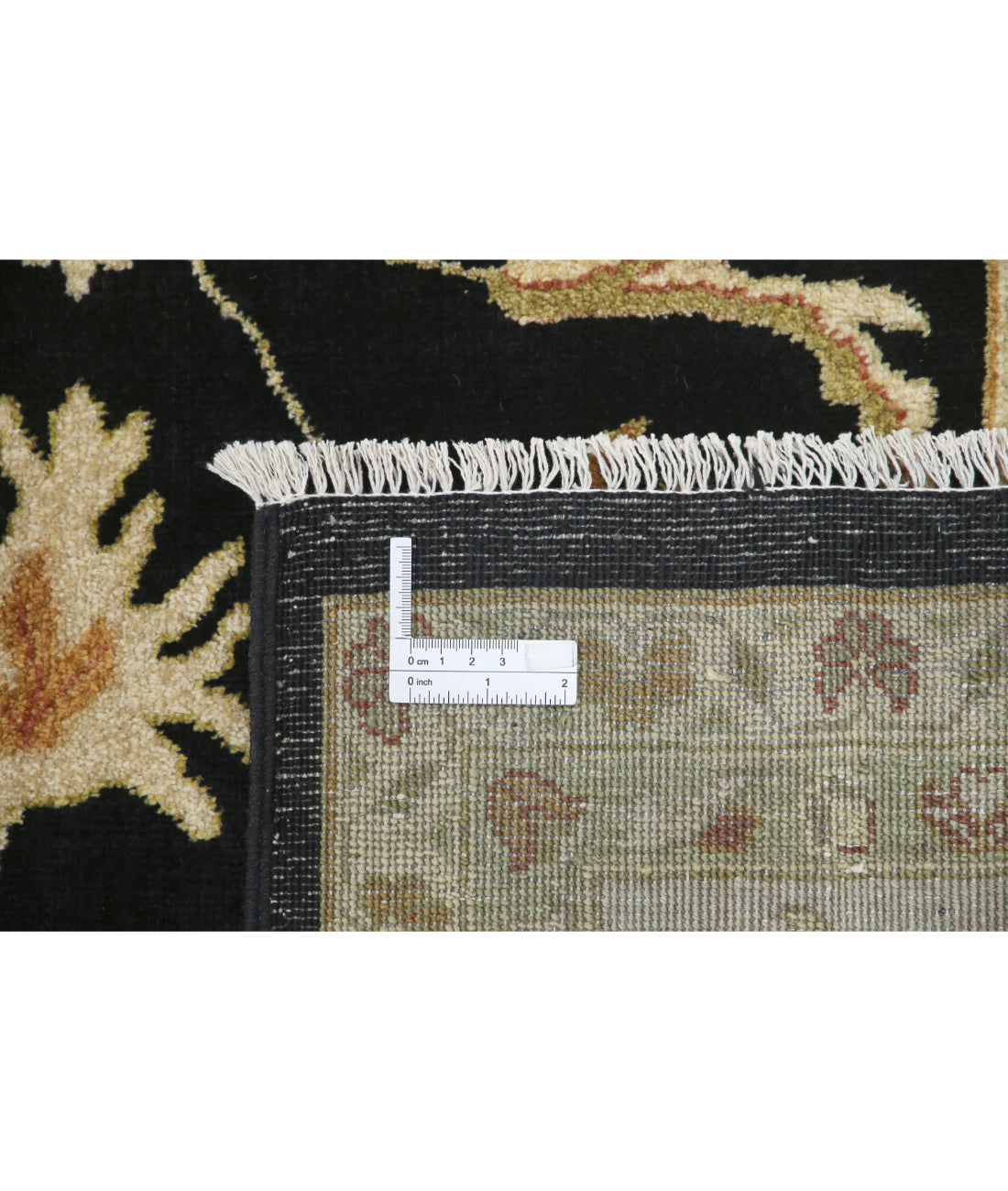 Ziegler 8'8'' X 11'9'' Hand-Knotted Wool Rug 8'8'' x 11'9'' (260 X 353) / Black / Ivory