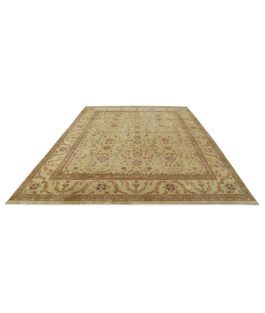 Ziegler 9'0'' X 11'7'' Hand-Knotted Wool Rug 9'0'' x 11'7'' (270 X 348) / Ivory / N/A