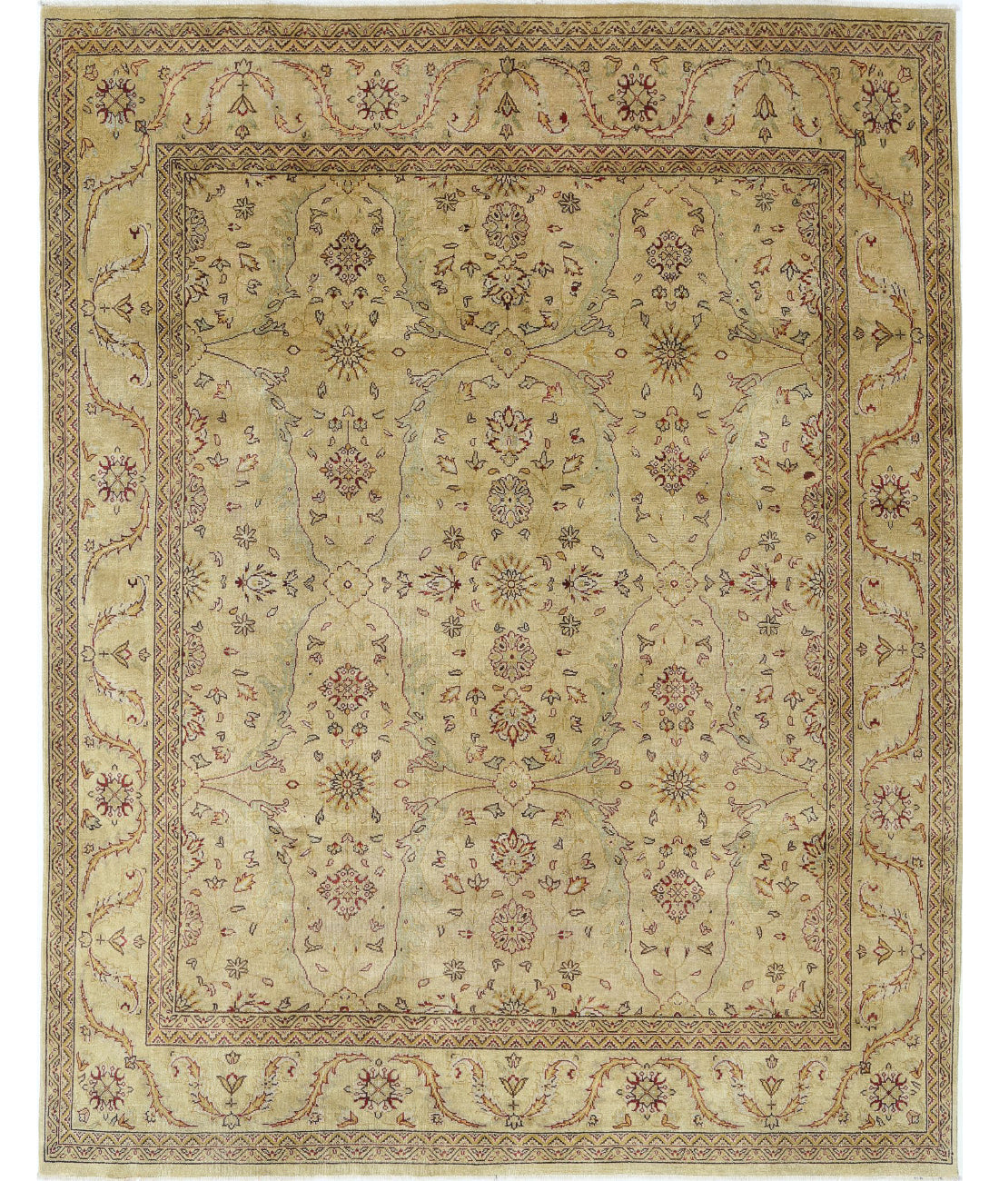 Ziegler 9'0'' X 11'7'' Hand-Knotted Wool Rug 9'0'' x 11'7'' (270 X 348) / Ivory / N/A