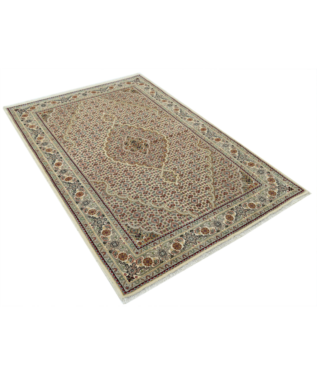 Ziegler 4'2'' X 6'0'' Hand-Knotted Wool Rug 4'2'' x 6'0'' (125 X 180) / Beige / N/A