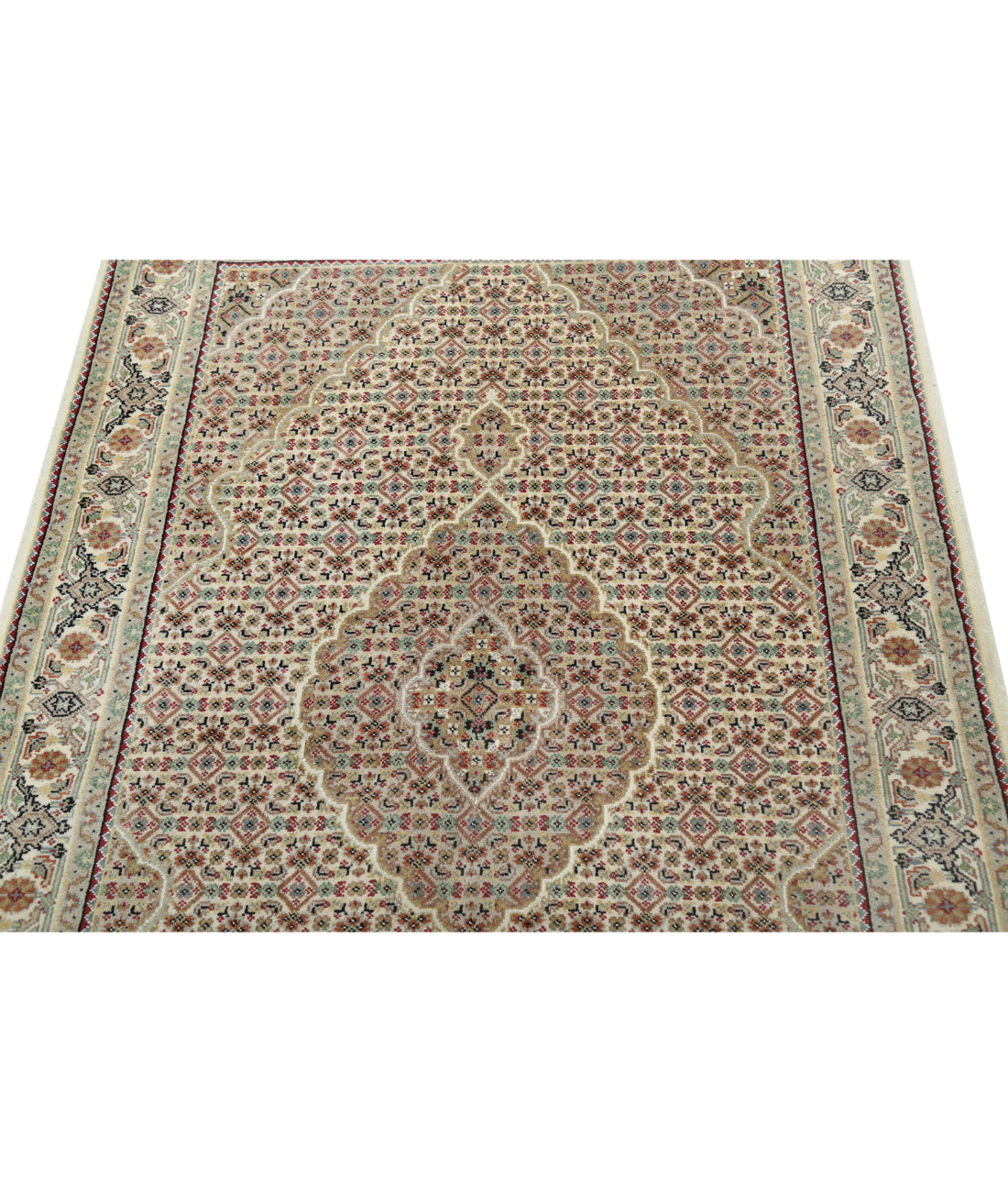 Ziegler 4'2'' X 6'0'' Hand-Knotted Wool Rug 4'2'' x 6'0'' (125 X 180) / Beige / N/A