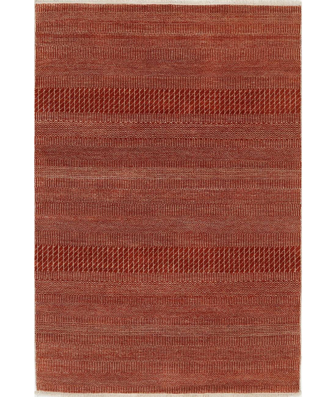 Ziegler 4'0'' X 5'10'' Hand-Knotted Wool Rug 4'0'' x 5'10'' (120 X 175) / Rust / N/A