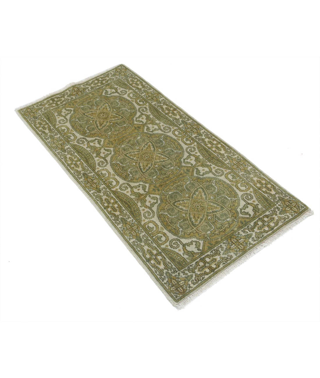 Ziegler 2'0'' X 3'11'' Hand-Knotted Wool Rug 2'0'' x 3'11'' (60 X 118) / Beige / N/A