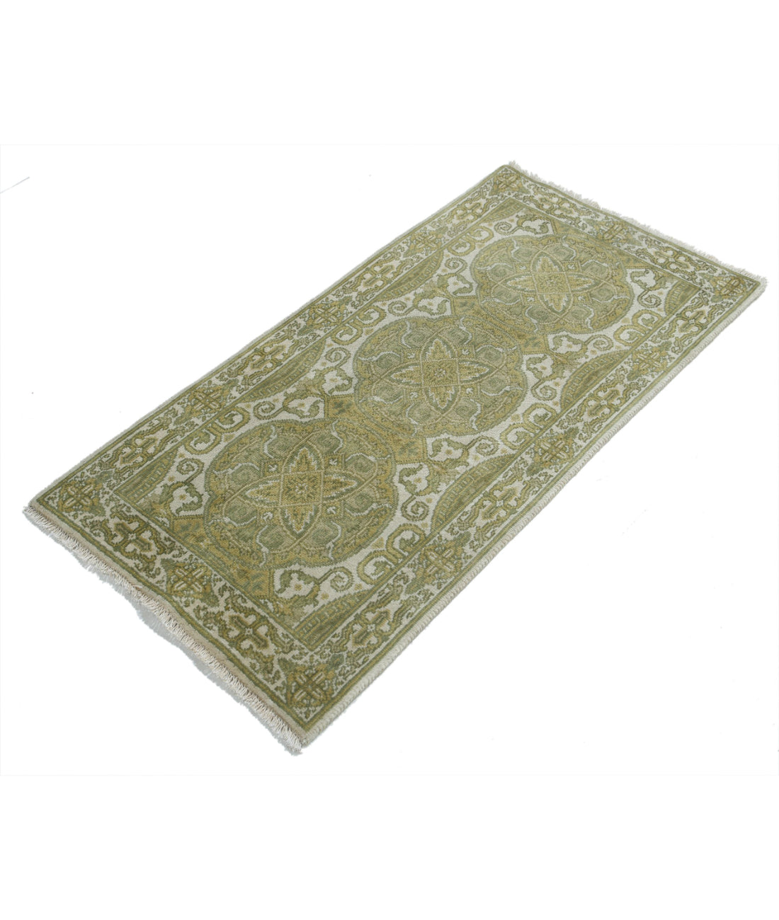 Ziegler 2'0'' X 3'11'' Hand-Knotted Wool Rug 2'0'' x 3'11'' (60 X 118) / Beige / N/A