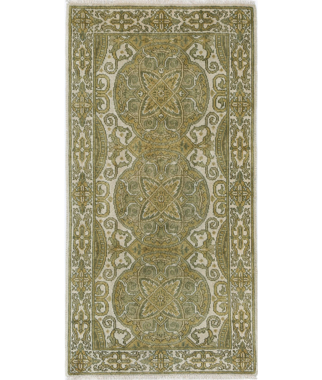 Ziegler 2'0'' X 3'11'' Hand-Knotted Wool Rug 2'0'' x 3'11'' (60 X 118) / Beige / N/A